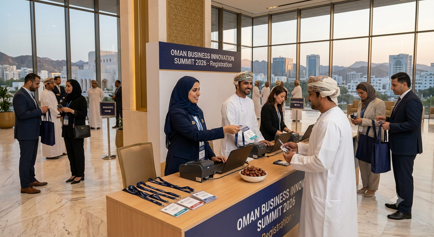 Delegate registration at the conference
