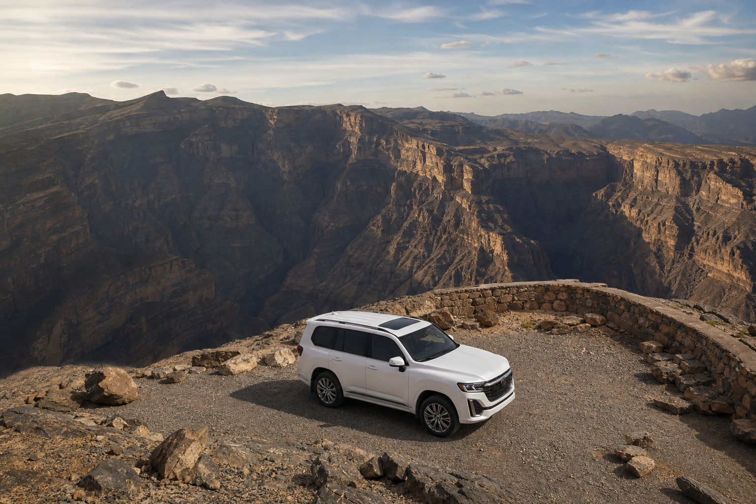 Dramatic canyon and mountain views at Jebel Shams in Oman