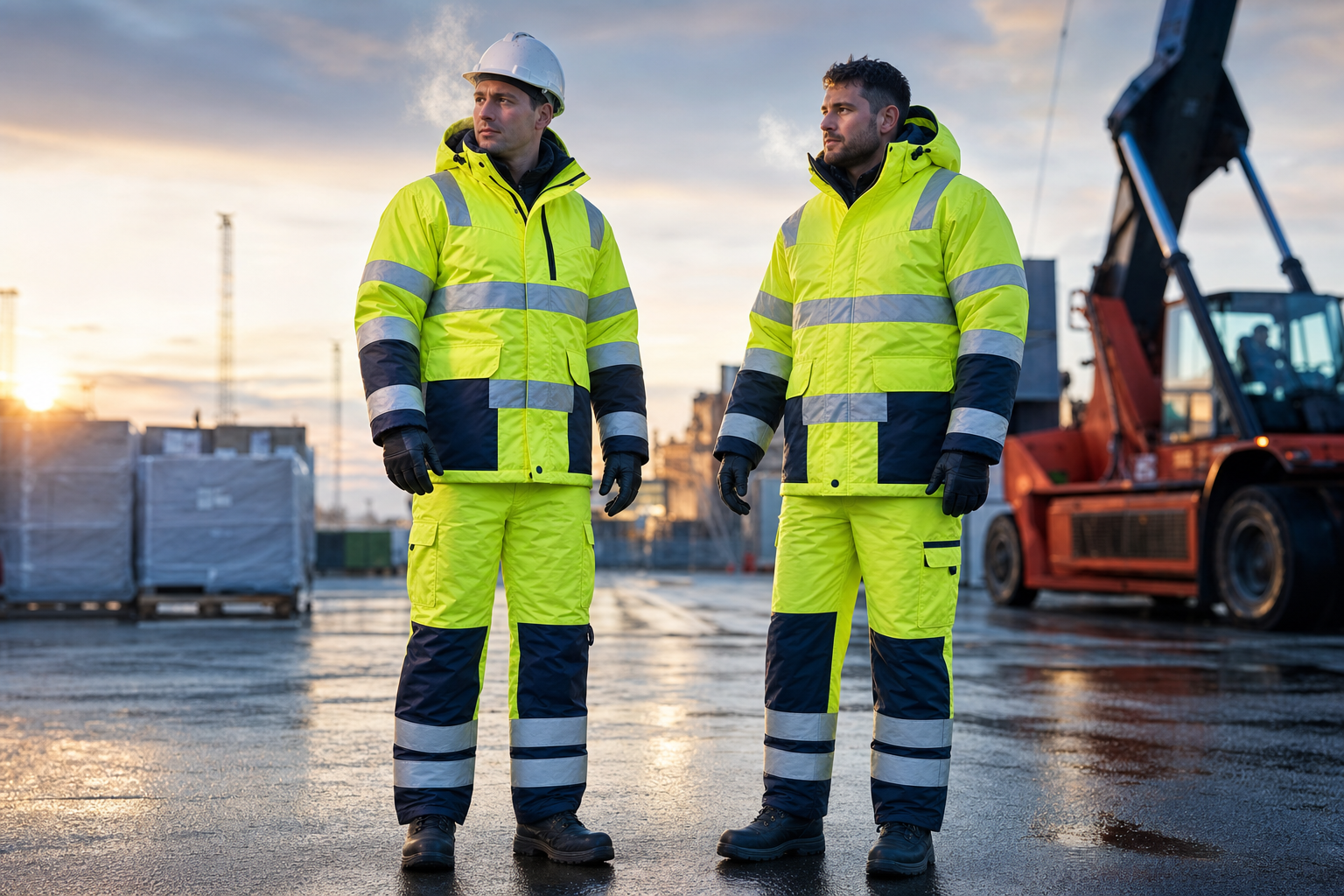 High-visibility insulated workwear